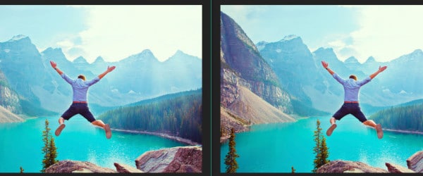 left is the original and the right has been optimised for web