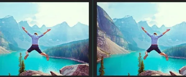 left is the original and the right has been optimised for web