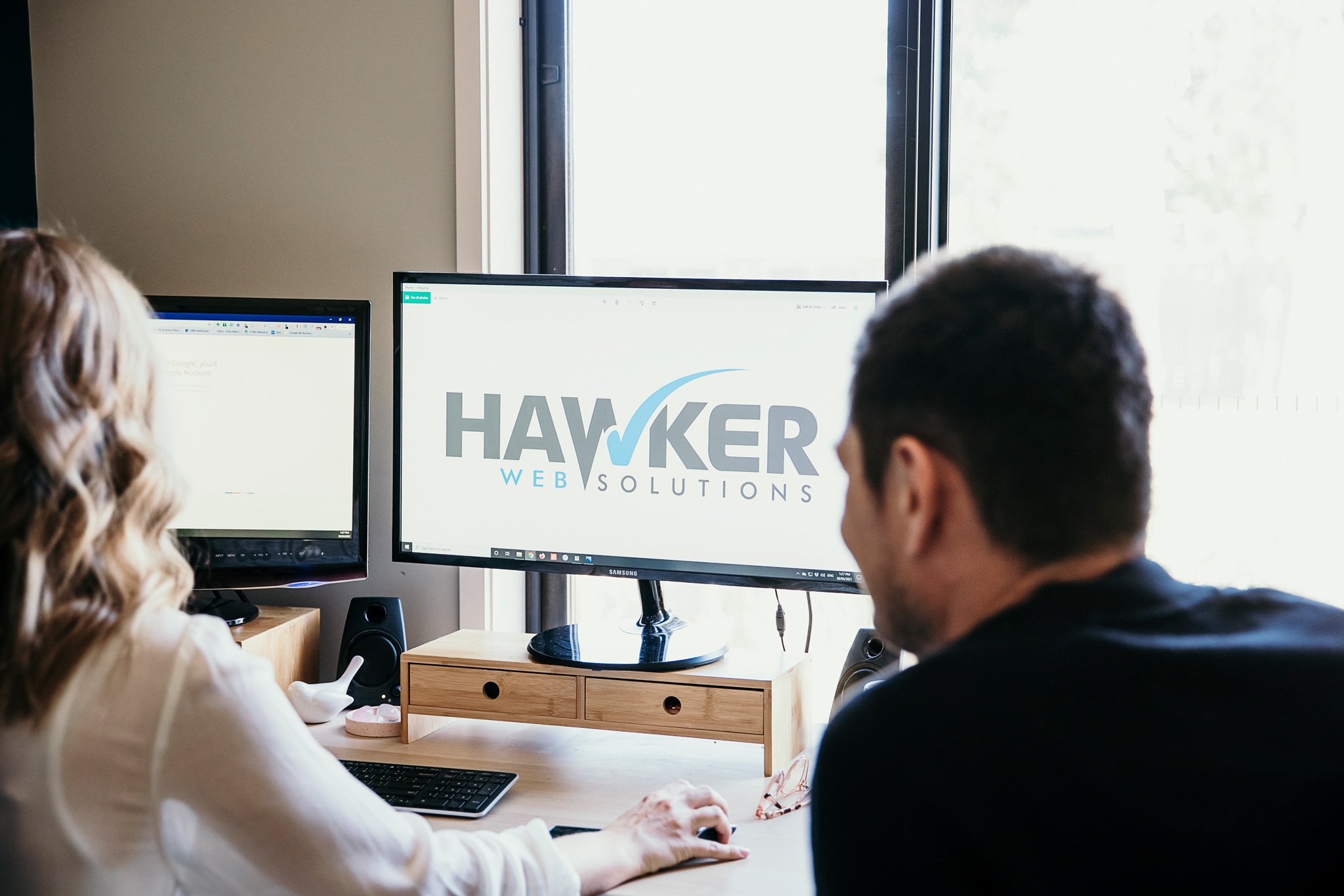 Mat and Bek at Hawker Web Solutions, Bendigo